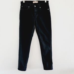 7 For All Mankind Luxe Vintage Josefina Black Skinny Mid-rise Jeans